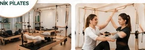 Fizyoterapist eşliğinde pilates uygulaması